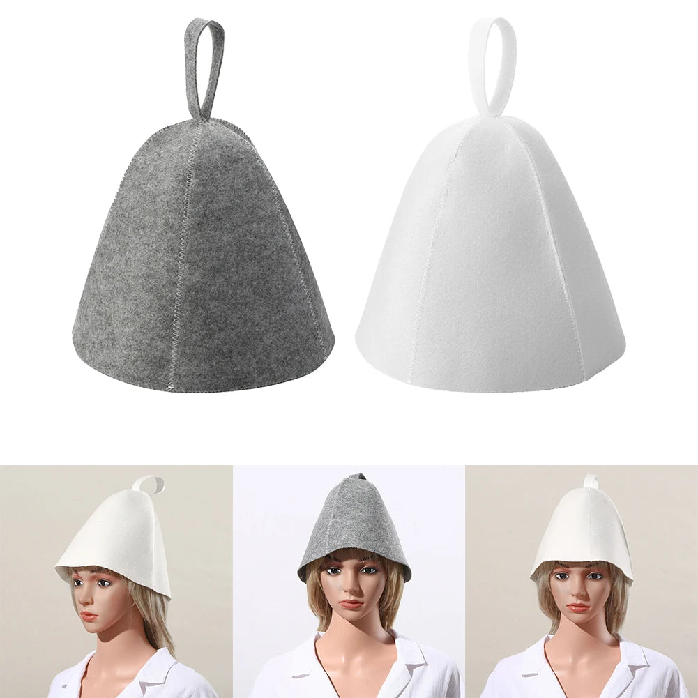 Thicken Wool Felt Sauna Hat &ndash; Hair Protection In Wet Steam