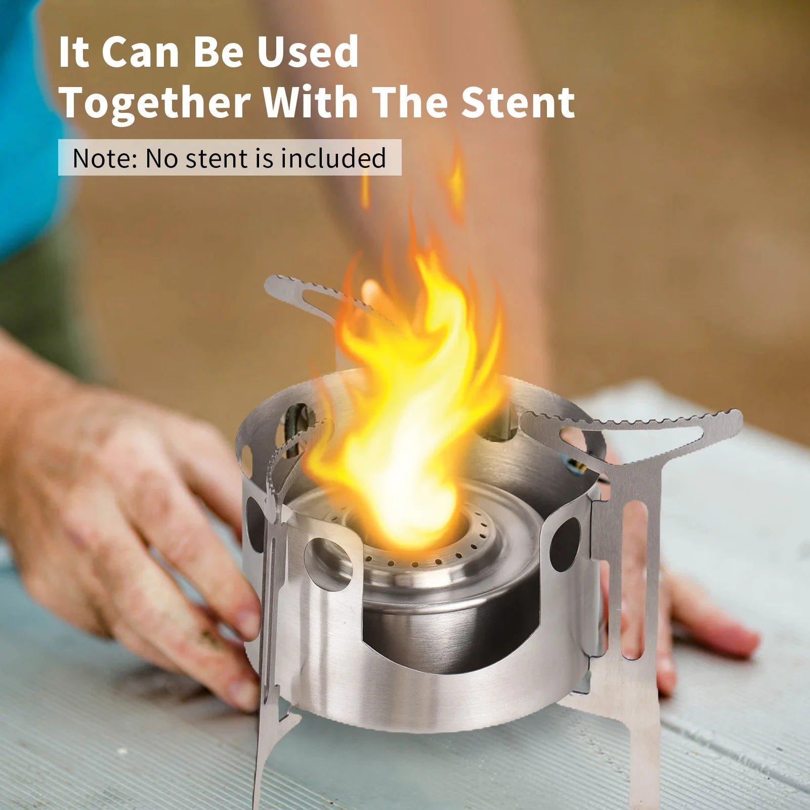 Outdoor Stainless Steel Backpacking Stove 120ml &ndash; Efficient