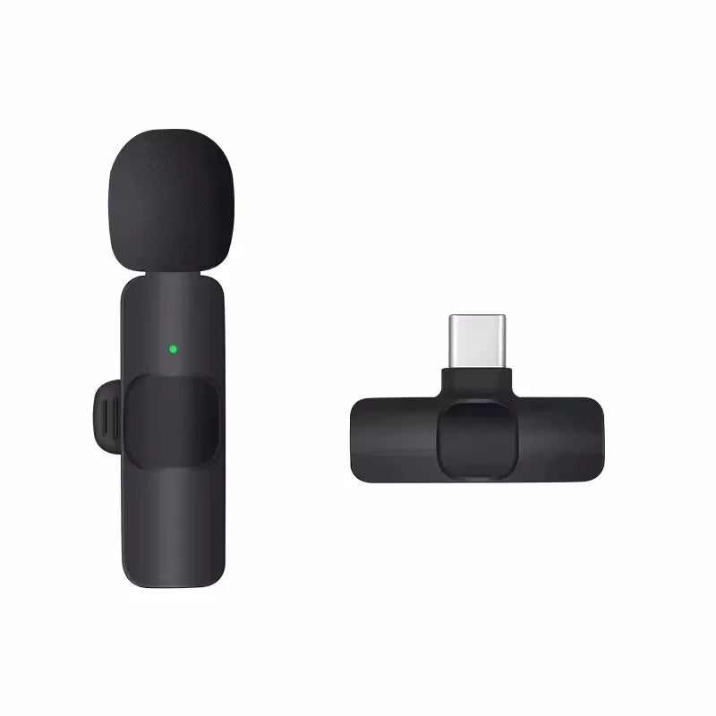 Basix 2.4G Wireless Lavalier Microphone for iPhone &amp; Android - Portable Mini Mic for Live Broadcast &amp; Gaming Type-C 1drag1-K1