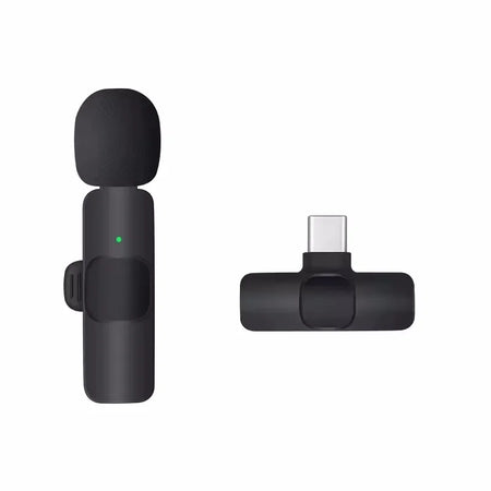 Basix 2.4G Wireless Lavalier Microphone for iPhone &amp; Android - Portable Mini Mic for Live Broadcast &amp; Gaming Type-C 1drag1-K1