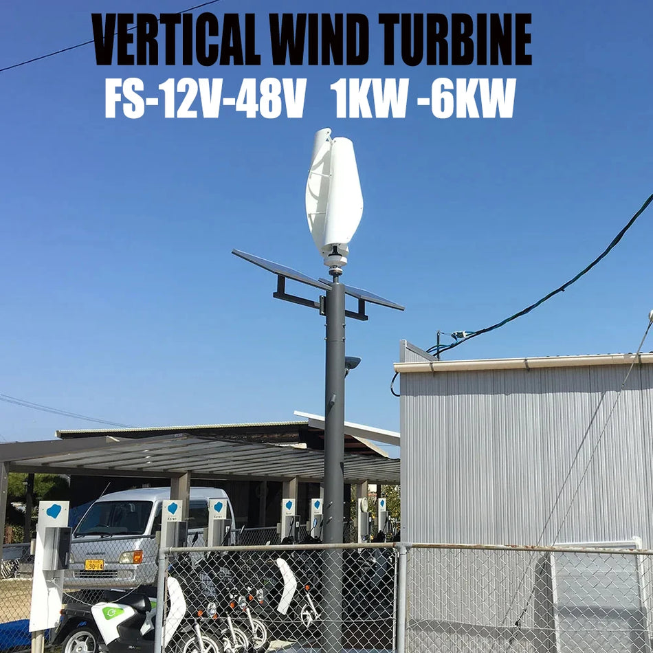 Generatore Eolico 8000W 12V 48V Controllore Ibrido