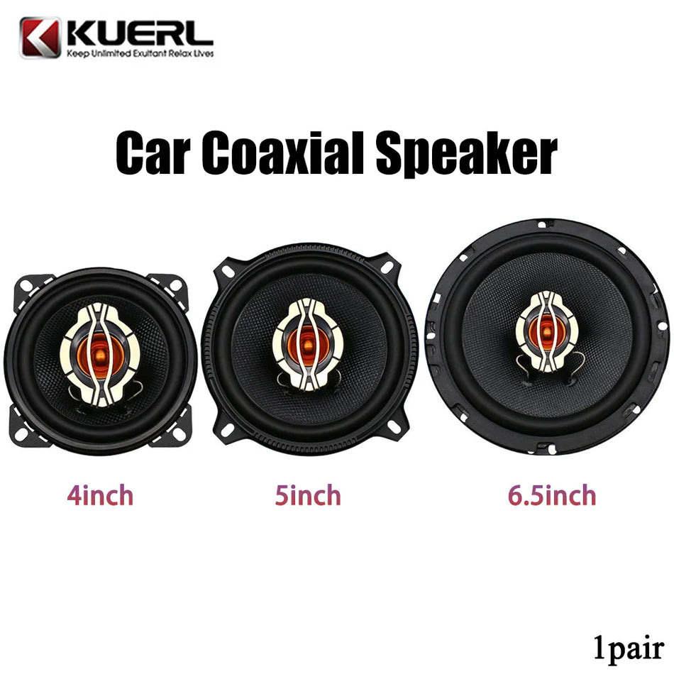 Universal Car Coaxial Speakers 4/5/6.5 Inch, Full Range Stereo