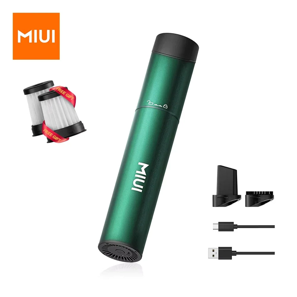 MIUI Handheld Cordless Vacuum Cleaner with 3 Suction Heads for Desktop, Keyboard &amp; Car Light Grey / CHINA