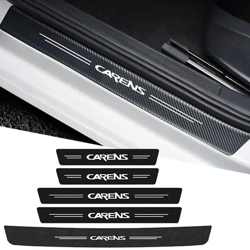 Kia Carens Carbon Fiber Door Sill Protector Sticker