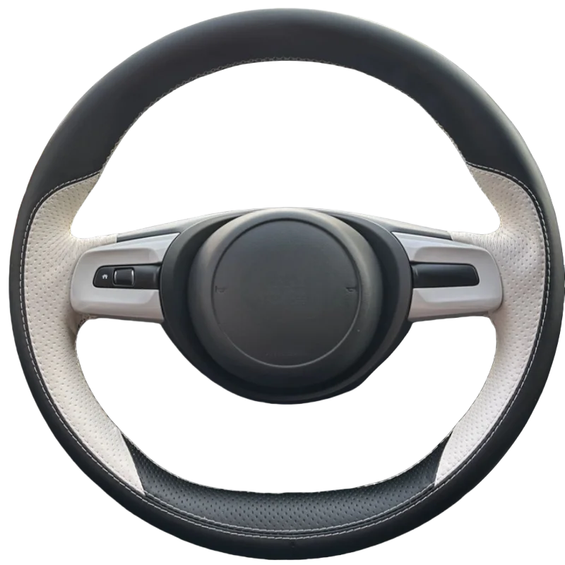 Housse de volant en cuir cousue à la main pour Honda Fit Fitto 2020-2024