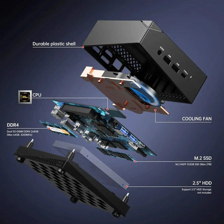 KAMRUI Ryzen 7 5700U Mini Gaming PC 16GB RAM 512GB SSD