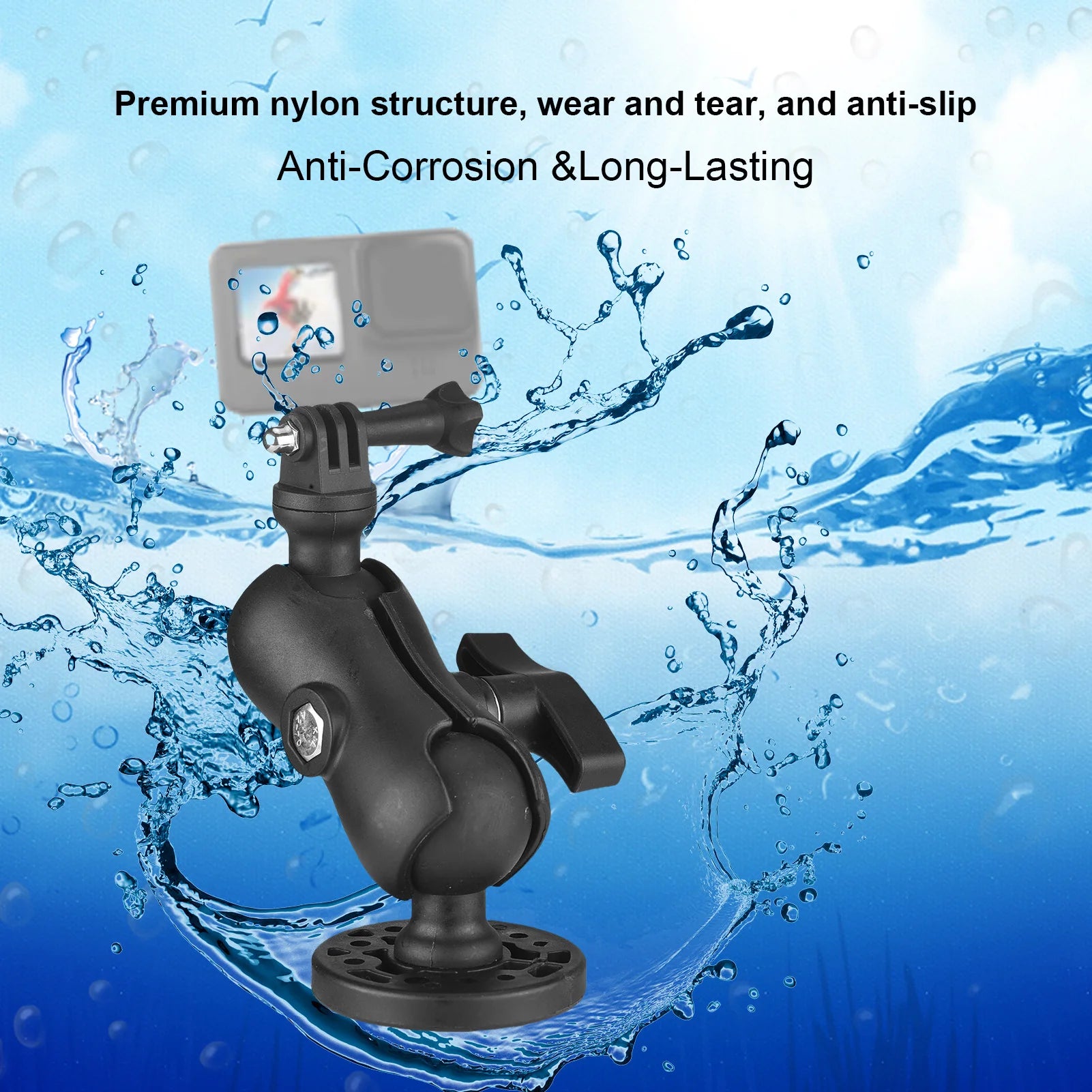 Kayak Action Camera Mount 360 Degree Adjustable - Universal