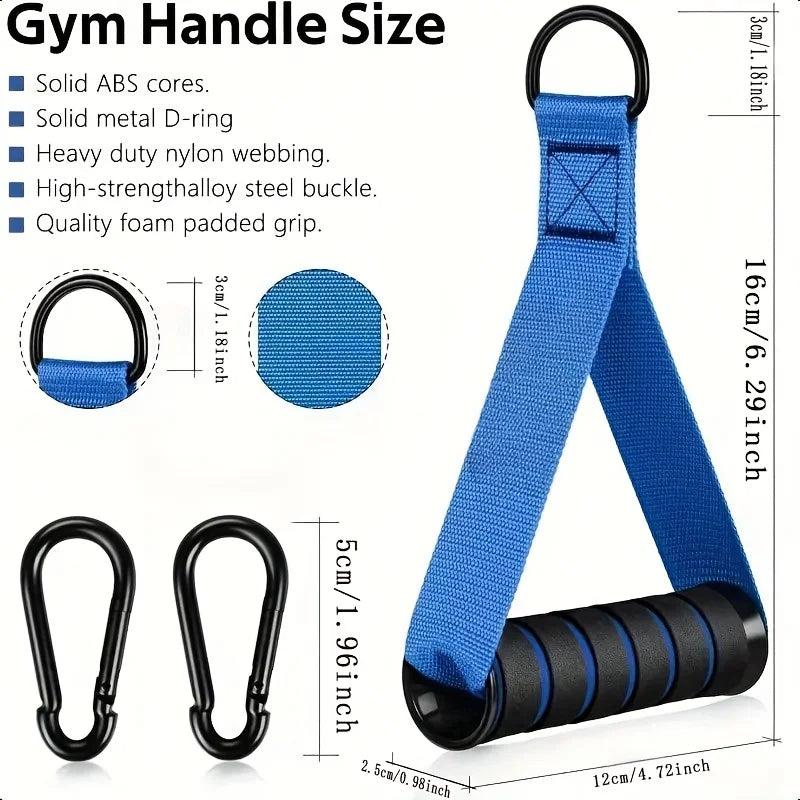 Manípulos de Duas Cores em 5 Peças para Equipamento de Treino de Força com Cabos