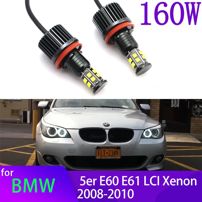LED-enkeli silmät DRL-paketti 6000K BMW 5-sarja E60 E61 LCI