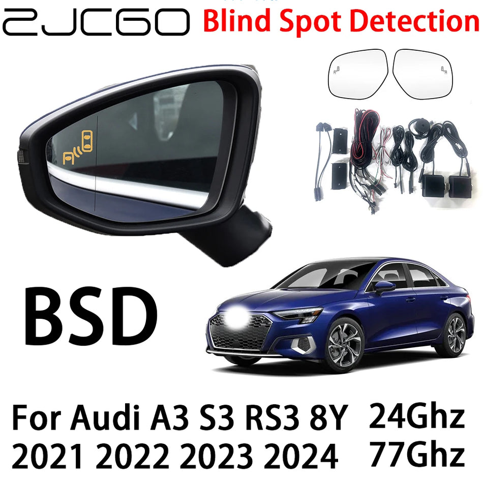 Audi A3 S3 RS3 8Y için Çift MmDalga Arka Tampona Monte Kör Nokta Radar Uyarı Sistemi