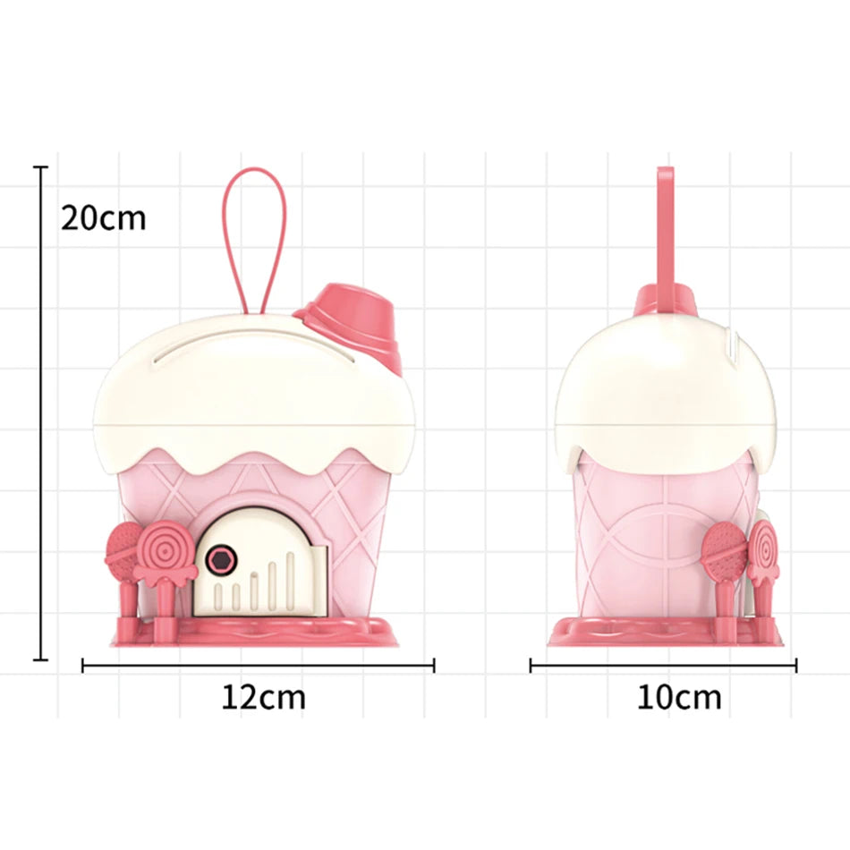 Kids Piggy Bank Ice Cream Hut &ndash; Kawaii Large Capacity Savings Box