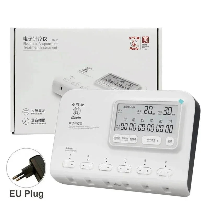 Vilnason 6-Channel EMS TENS Acupuncture &ndash; Six Outputs EU Plug-With Box