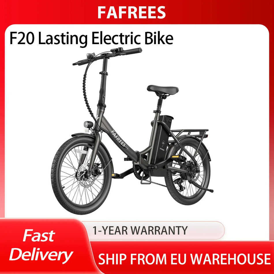 Fafrees F20 Ηλεκτρικό Ποδήλατο Μεγάλης Διάρκειας Με Πτυσσόμενο Πλαίσιο, Κινητήρας 250W, Μπαταρία 36V 18.2Ah, Μηχανικά Δισκόφρενα