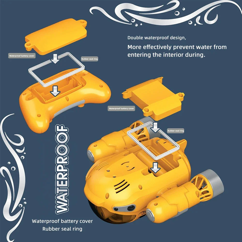 RC Submarine Spray Motorboat - 2.4G Remote Control Waterproof Toy