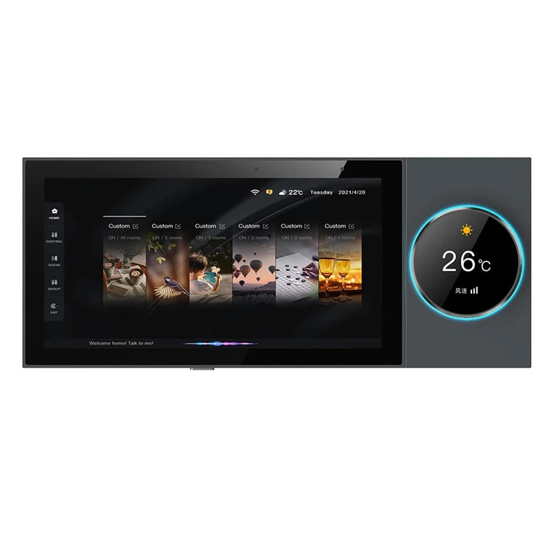 Ovatop Smart Home Control Panel - 6 Inch Touch Screen Zigbee Gateway &amp; Bluetooth Amplifier