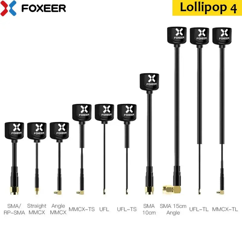 2PCS Foxeer Lollipop 4 Lollipop V4 2.6dBi High Gain FPV Antenna LHCP RHCP for FPV Drone VTX Goggles DIY Parts by InterCyprus Trading Ltd