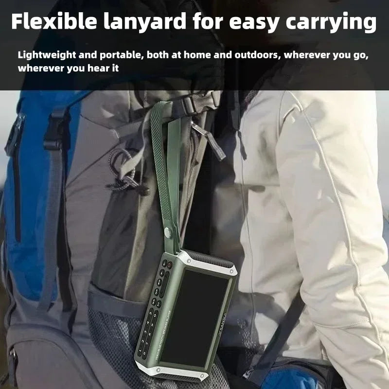 SANSUI F53 Wireless Bluetooth Speaker with LED Display, FM Radio, and MP4 Player