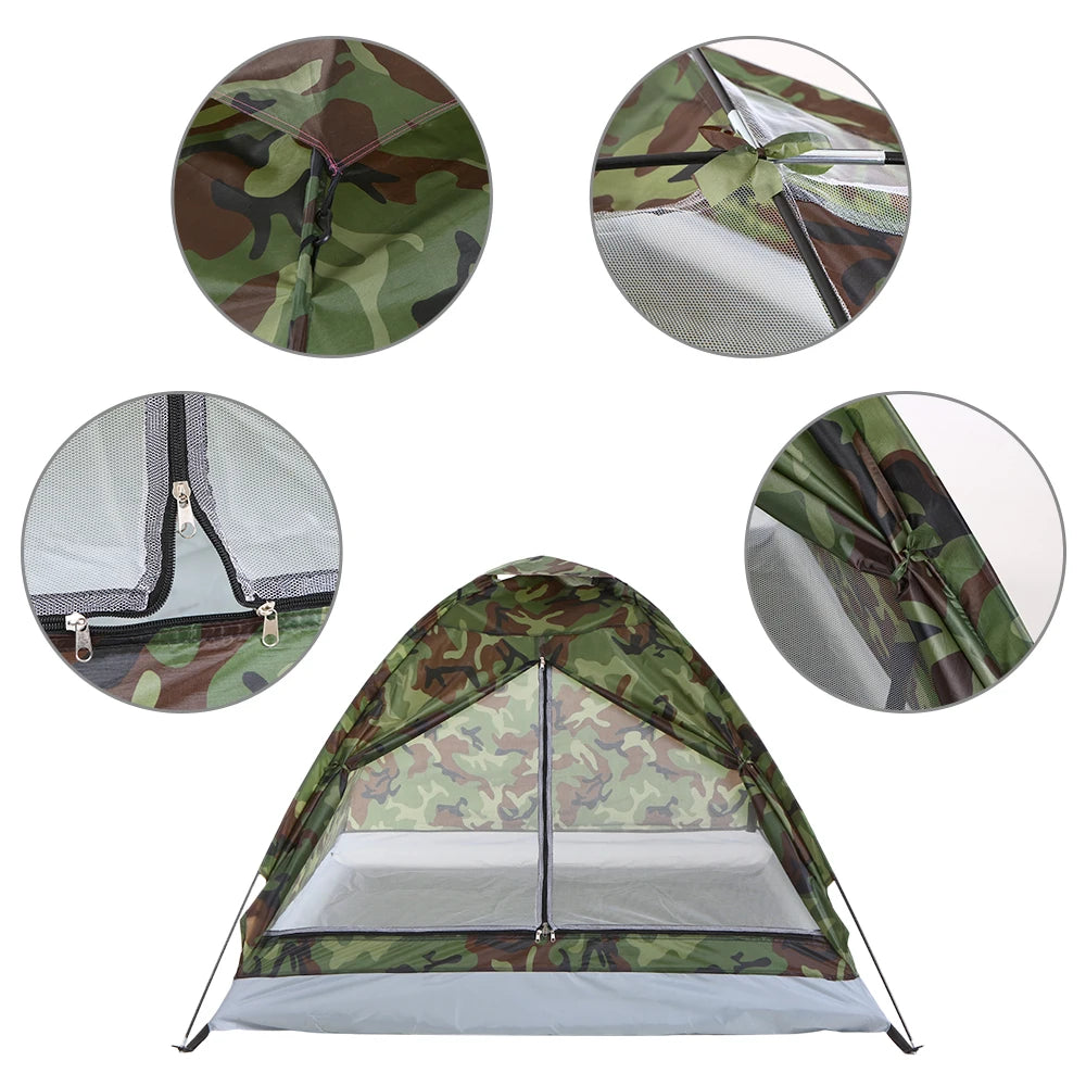 TOMSHOO 2-Person Portable Camouflage Camping Tent
