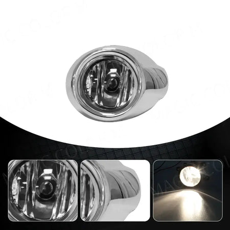 Chrome Cover Car Fog Lamp Day Time Running Light DRL For Ford Focus 3 2012 2013 2014 Focus With Switch Wires by InterCyprus Trading Ltd