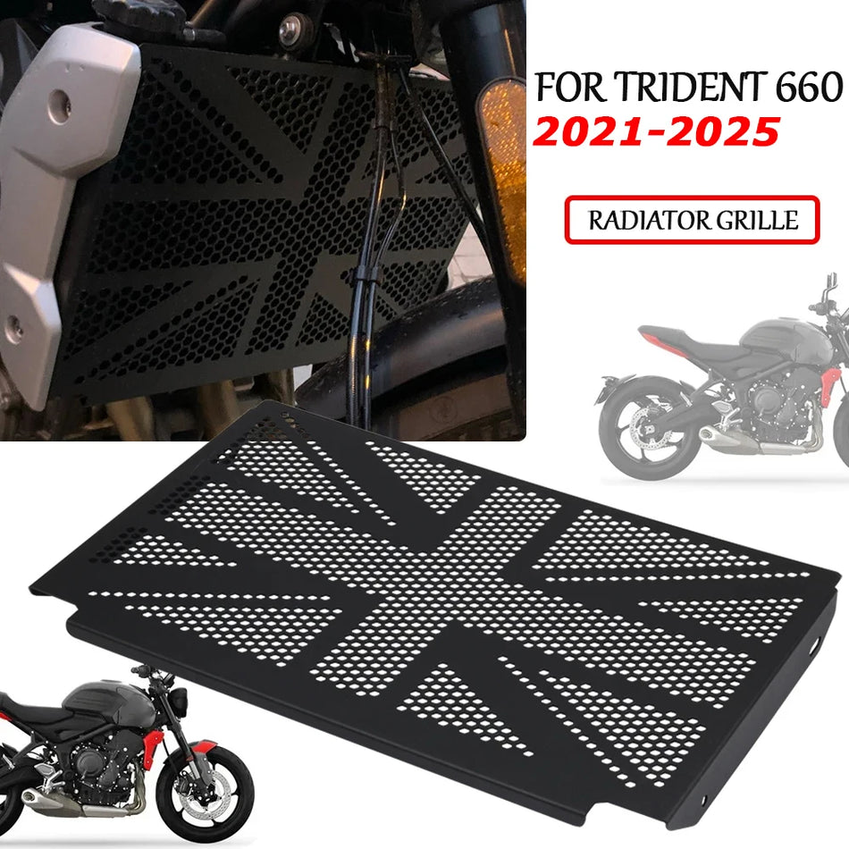 Triumph Trident 660 Radiator Grille Guard Cover For 2021-2025, Black, Protective Grill Shield