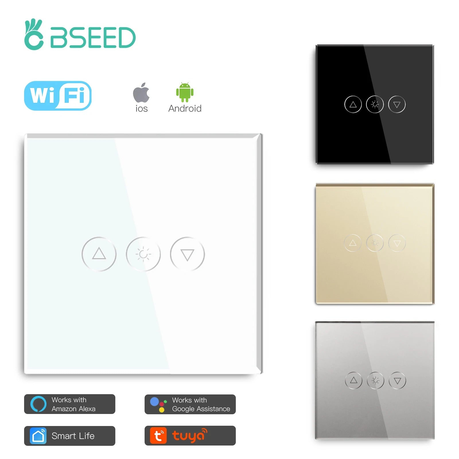 BSEED EU Touch Wifi Light Dimmer 1 Gang - WiFi Enabled