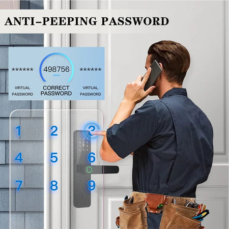 PHIPULO Tuya WiFi Smart Lock with Fingerprint and Remote Unlocking