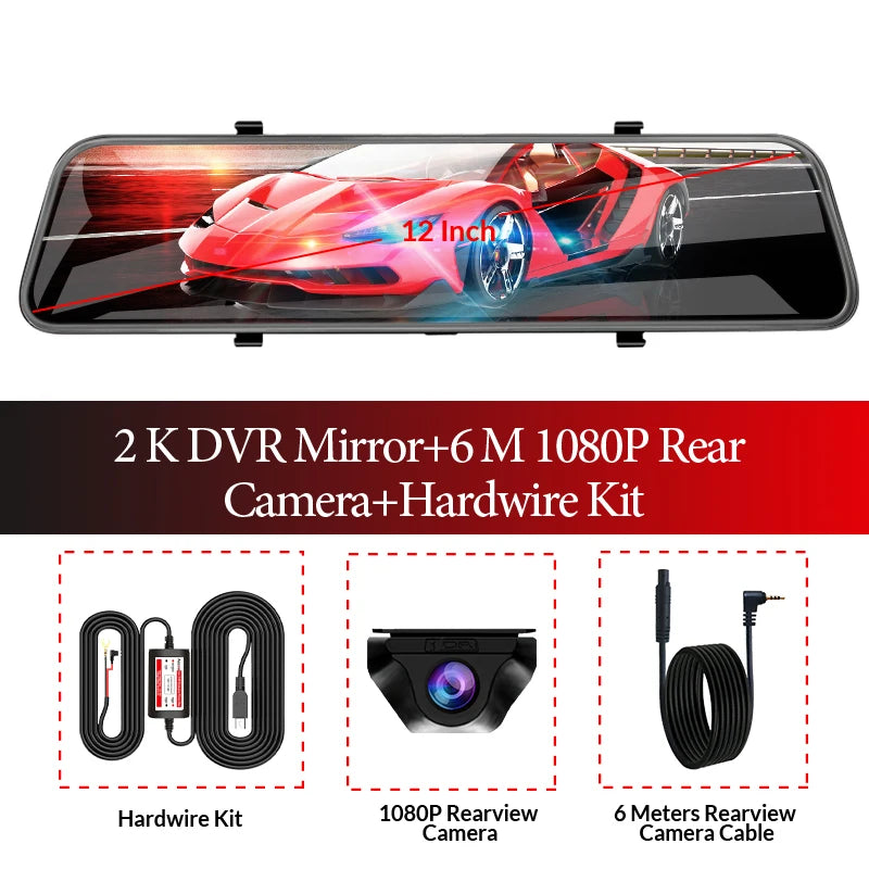 ACCEO 2.5K Car DVR Mirror &ndash; Built-In WiFi And 24H Parking A38-6M RC-KIT / 64G