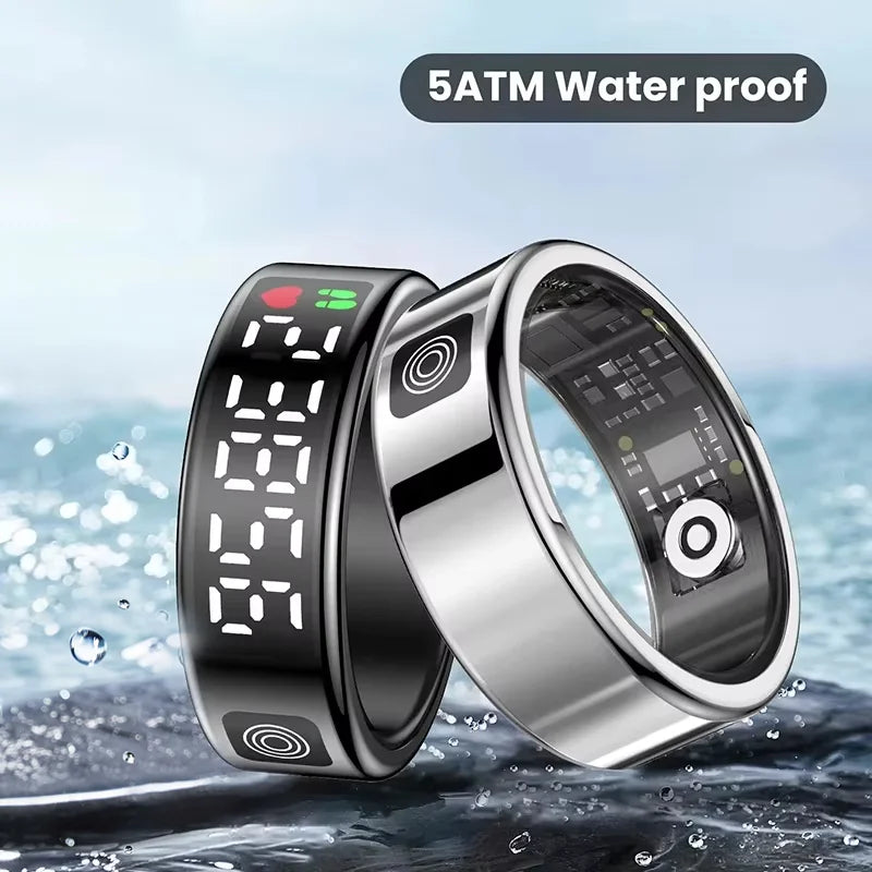 Bague intelligente LAXASFIT moniteur de fréquence cardiaque oxygène dans le sang IP68