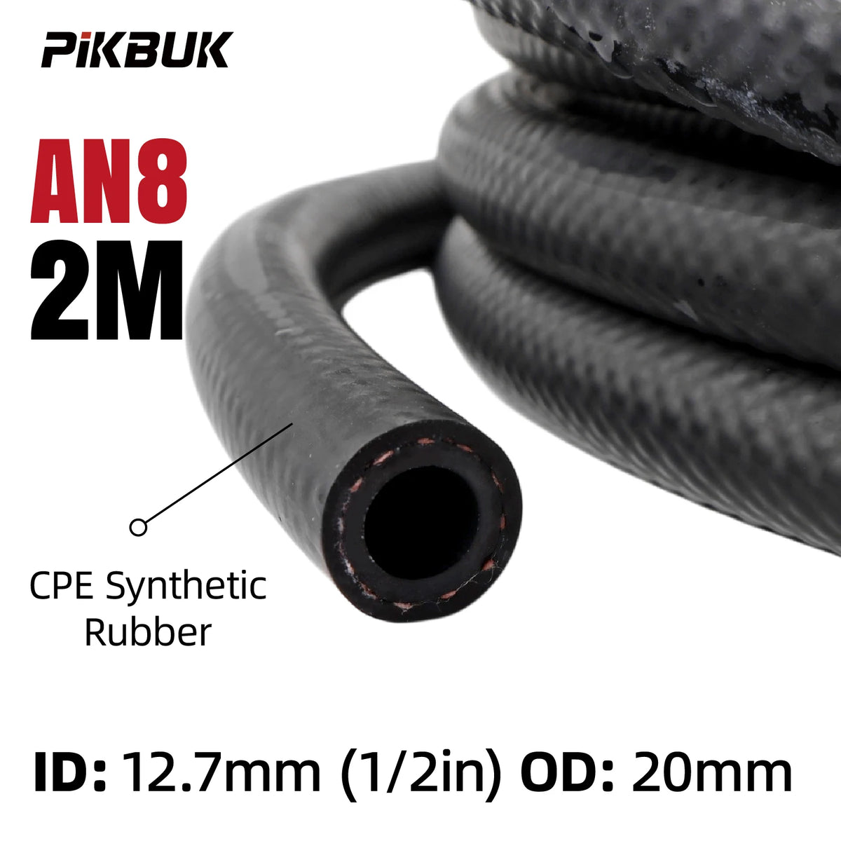 Nylon Braided Fuel Hose With PTFE Core For E85 And Diesel 6Mm To 19Mm by InterCyprus Trading Ltd