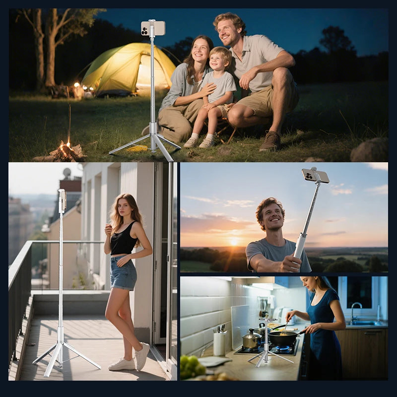 CrownQu X96 &ndash; Lightweight Telescopic Selfie Stick with Bluetooth Remote