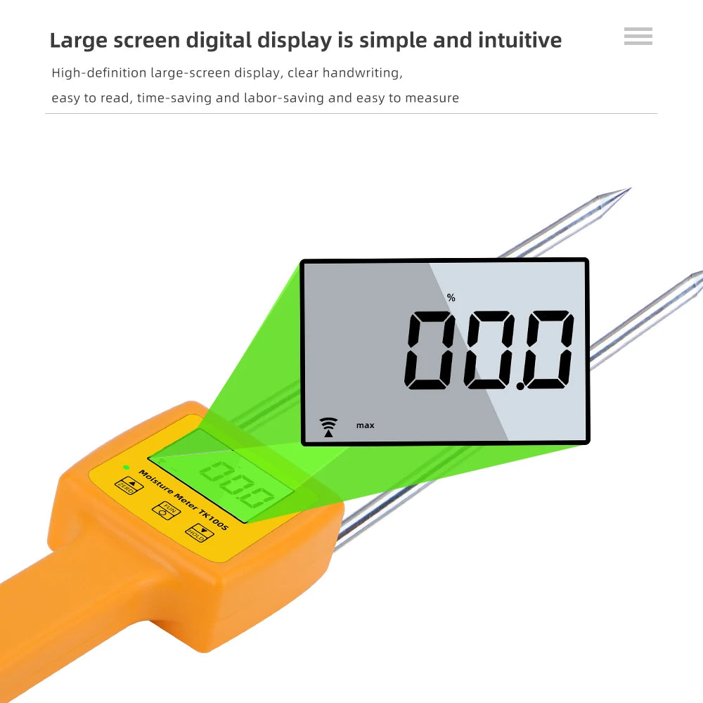TK100S Moisture Meter &ndash; Portable Grain Hygrometer For Rice