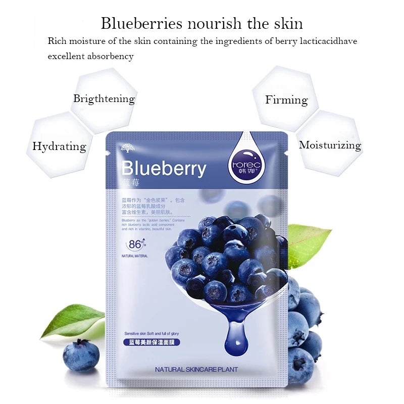 30pcs Natural Plant Facial Masks - Moisturizing, Oil Control &amp; Anti-Aging