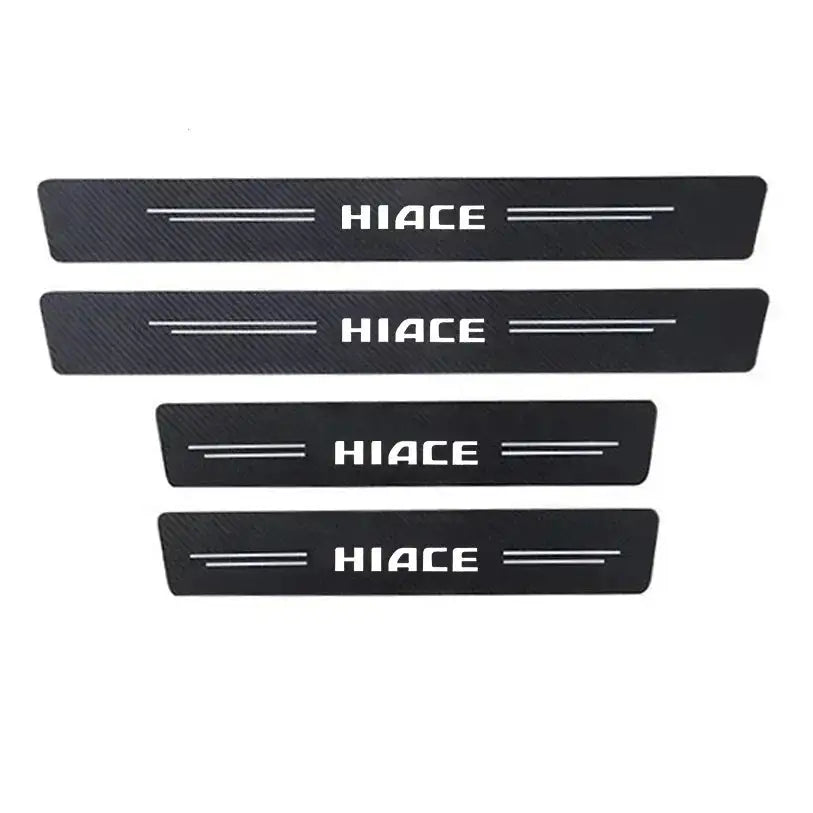 Carbon Fiber Car Door Sill Protectors 4Pcs Hiace 2016 2023 for HIACE