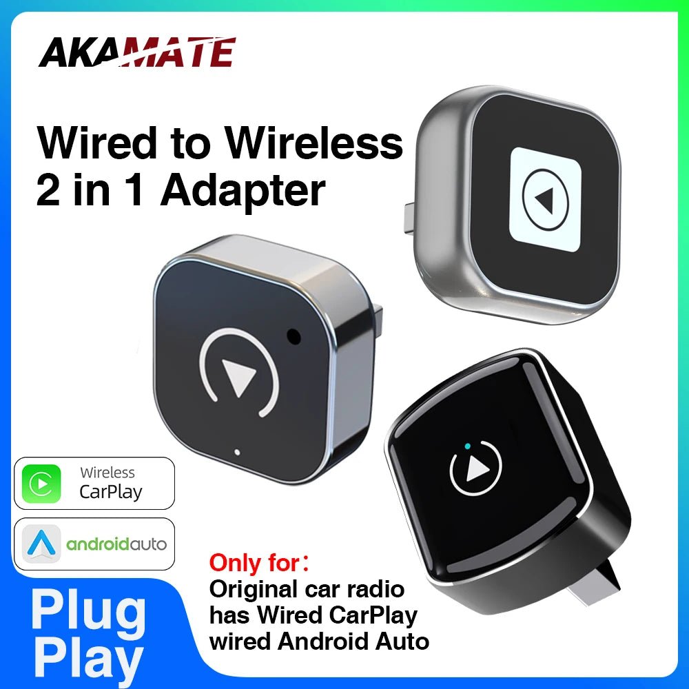 CarPlay Adapter Wireless Android Car Dongle - 2in1 Plus