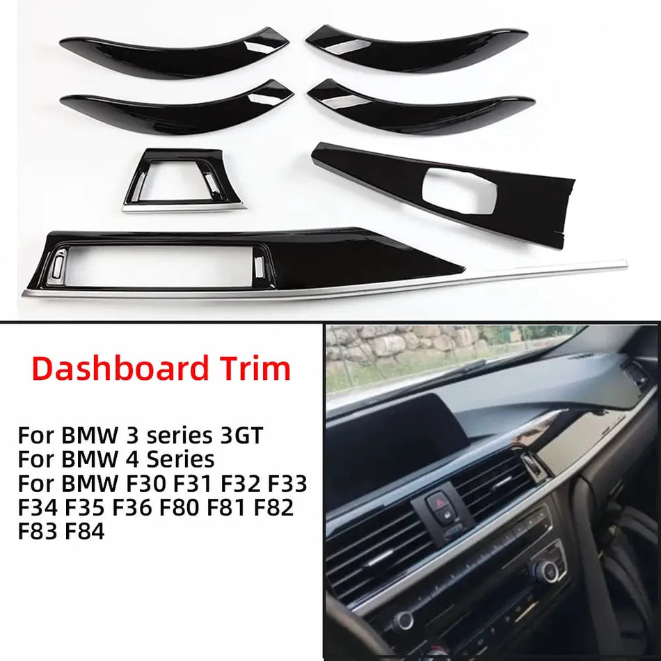 Sport Replacement Car Interior Trims Dashboard Door Cover Silver for BMW 3 4 Series 3GT F30 F31 F32 F34 F35 F36 F80 F82 F83 F84 by InterCyprus Trading Ltd
