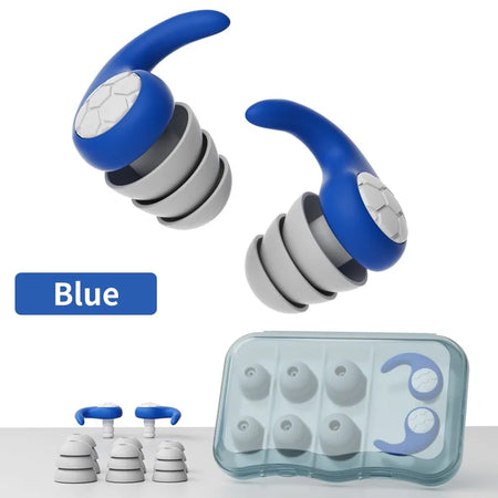 Silicone Earplugs Set for Sleeping, Swimming &amp; Noise Reduction Blue / CHINA