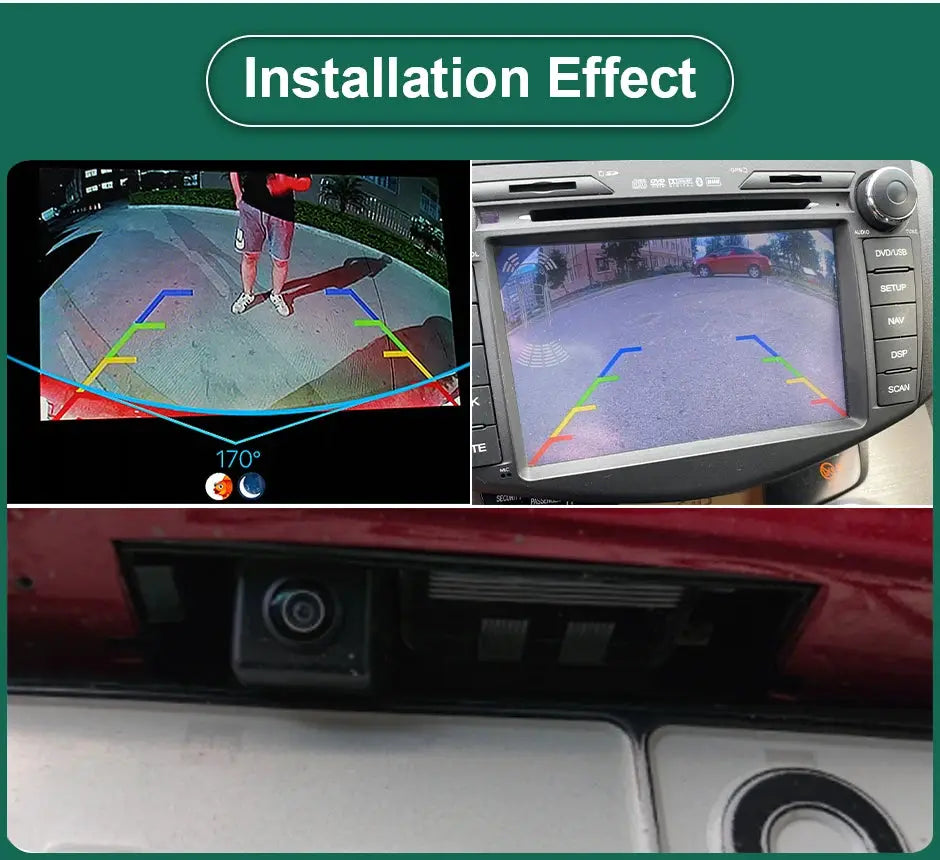 170 Degree Fish Eye Lens Car License Plate Light Rear View Reverse Backup Camera For Toyota RAV4 RAV-4 2000-2012 by InterCyprus Trading Ltd