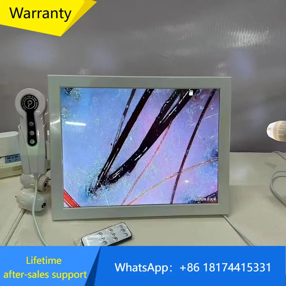 HD Δέρμα Μαλλιών Κεφαλής Αναλυτής Σμηγματογόνων Αδένων Συσκευή Δοκιμής Υγρασίας Φυλλακίων