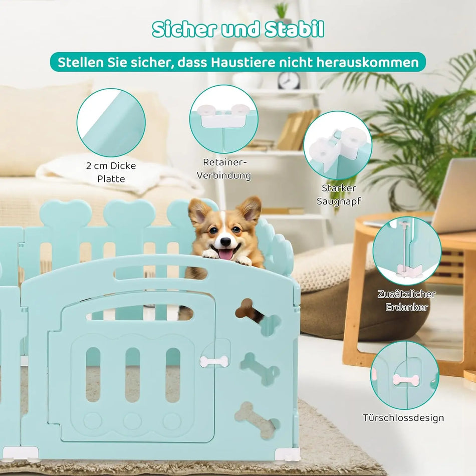 Hundbur 60cm Låsbar Dörr 3 5 7 Paneler Återvunnen Plast