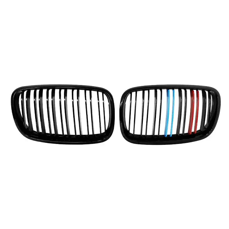 Glossy Front Kidney Grille 2 Line Double Slat For BMW X5 X6 M Color