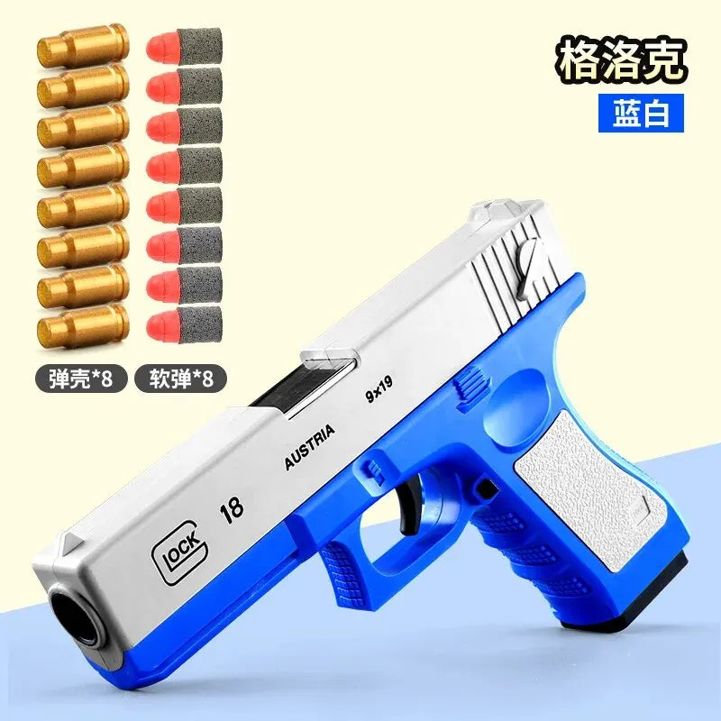M1911 Pink Soft Bullet Toy Gun 10 rounds 8 shells