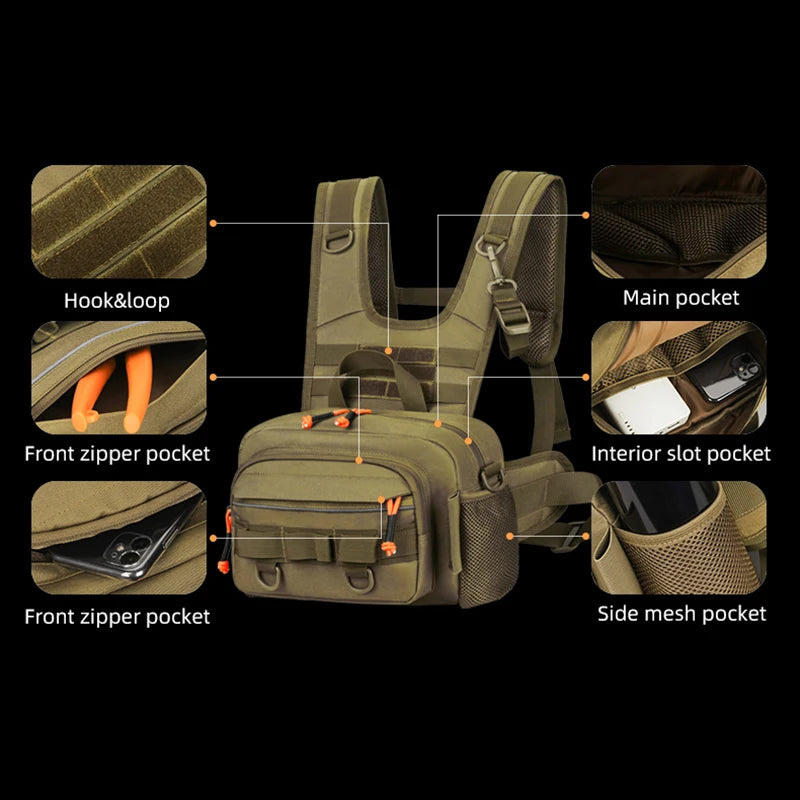 Tactical Chest Bag Molle Vest Front Pouch &ndash; Rugged Utility