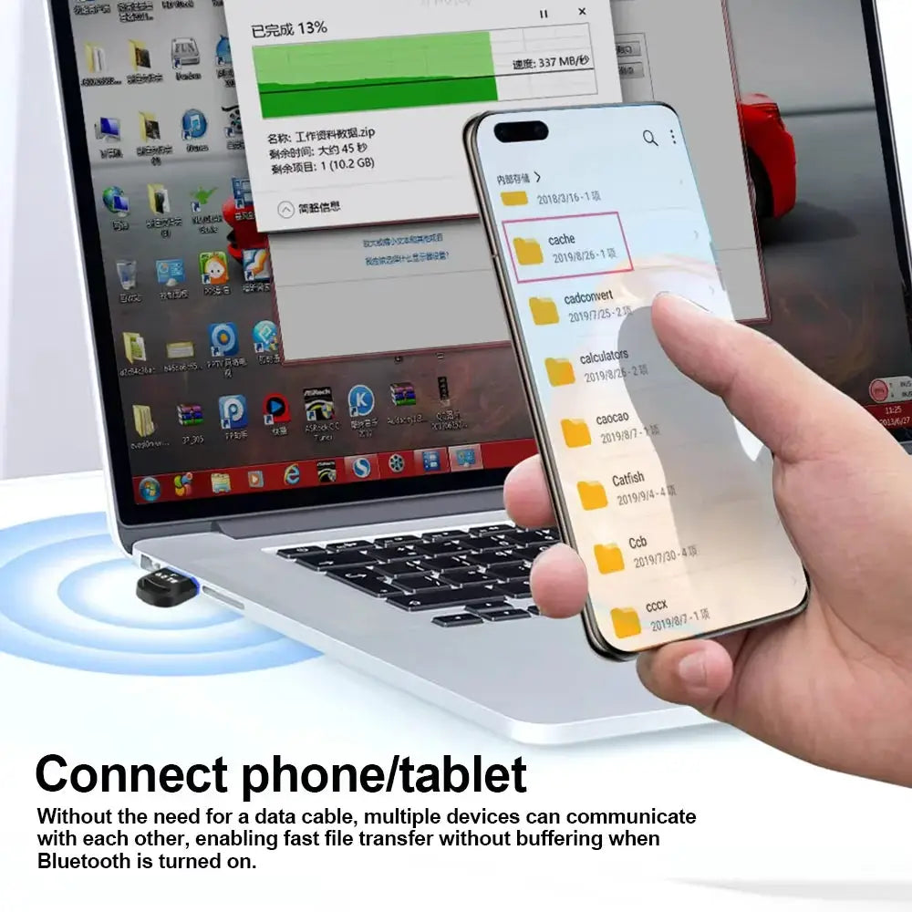 KEBIDUMEI USB Bluetooth 6.0 Adapter BT6.0 Dongle for PC Win11/10/8.1 Bluetooth Receiver Transmitter for Keyboard/Mouse/Headphone by InterCyprus Trading Ltd