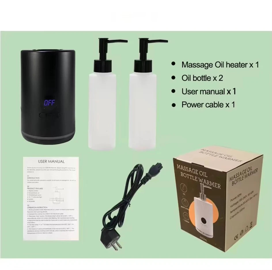Massage Oil Warmer Lotion Heater &ndash; LED Display Timer