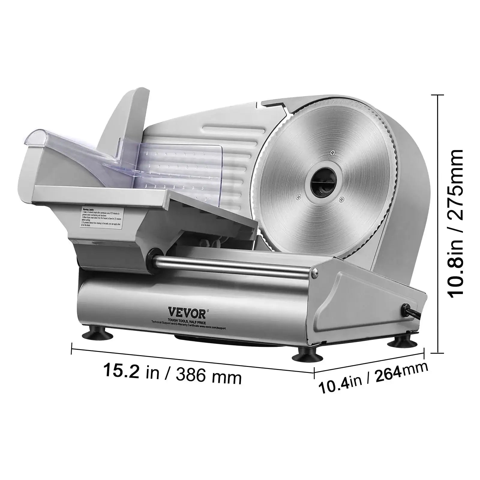 Electric Meat Slicer Adjustable Thickness SUS420 180w / france