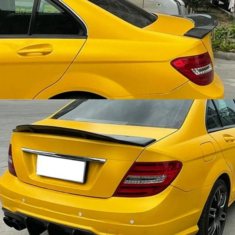 Spoiler Posteriore Mercedes Classe C W204 Stile RT in ABS Fibra di Carbonio Colore