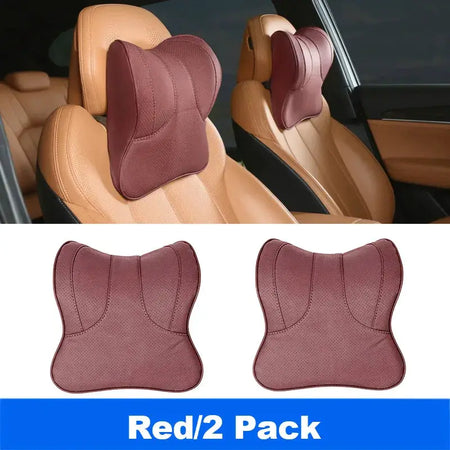 Vtear Universal Car Neck Support Pillow Memory Foam Headrest Cushion Slow Rebound PU Perforated Breathable Interior Accessories by InterCyprus Trading Ltd