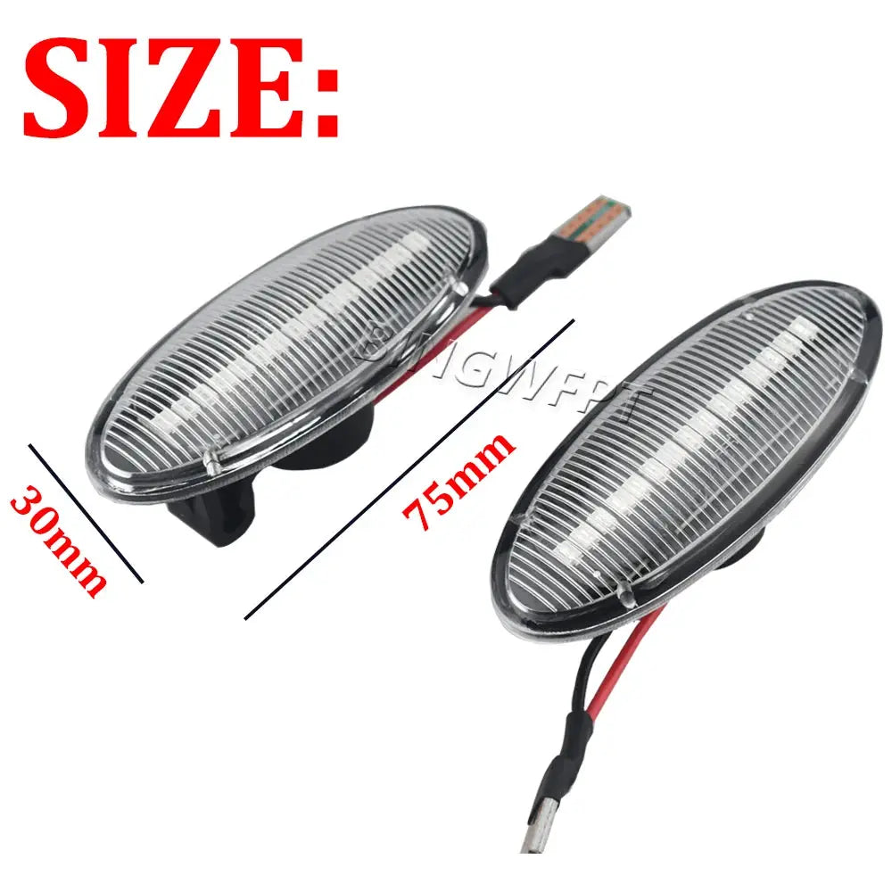 LED Side Marker Mirror Indicator Lamp Flowing Water Turn Signal Light For Nissan Qashqai Dualis Juke Micra March Micra Note by InterCyprus Trading Ltd