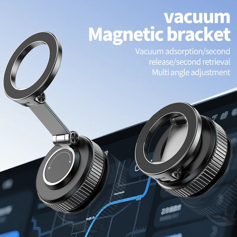CrownQu Magnetic Vacuum Car Phone Holder &ndash; 360 Degree Multi-Angle Adjustment