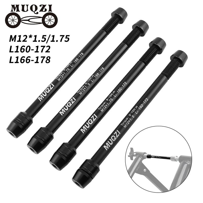 Адаптер сквозного осевого болта MUQZI M12 x 1.5 на 1.75 для горных велосипедов